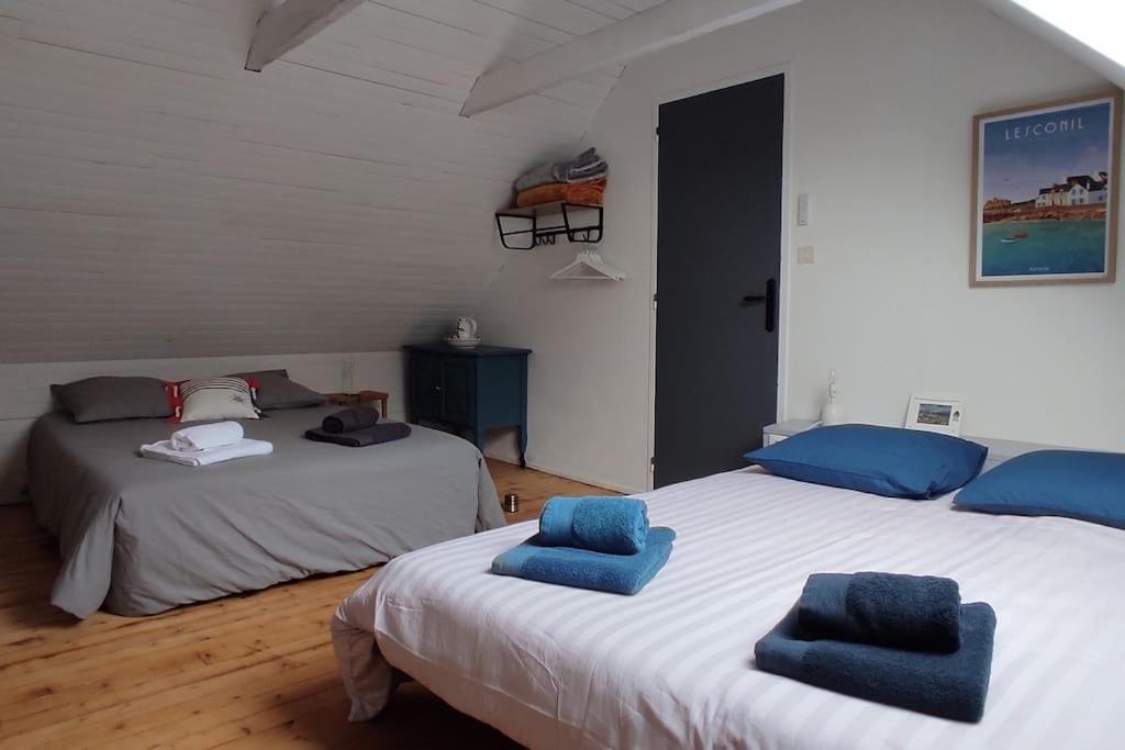 Maison De Pecheur Bord De Mer Bois Et Pierre 6-8 Pers Plobannalec Exteriér fotografie
