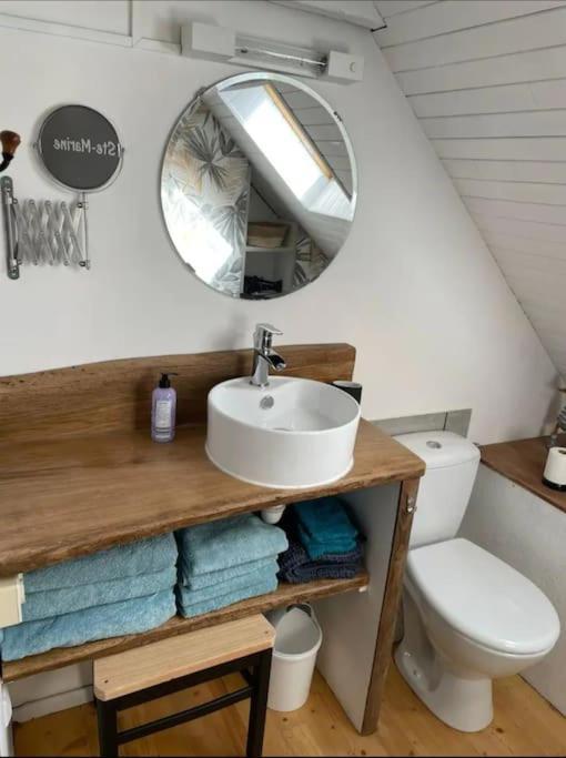 Maison De Pecheur Bord De Mer Bois Et Pierre 6-8 Pers Plobannalec Exteriér fotografie